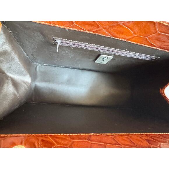 Lanvin F by Fortuna Valentino Embossed Leather Handle Bag - Picture 8 of 8